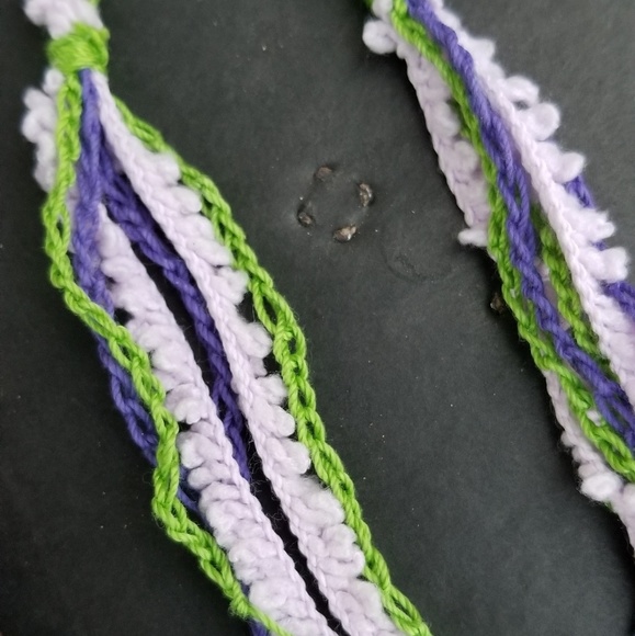 Fiber Art Tassel earrings - Picture 2 of 3